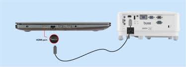 how to connect projector to laptop